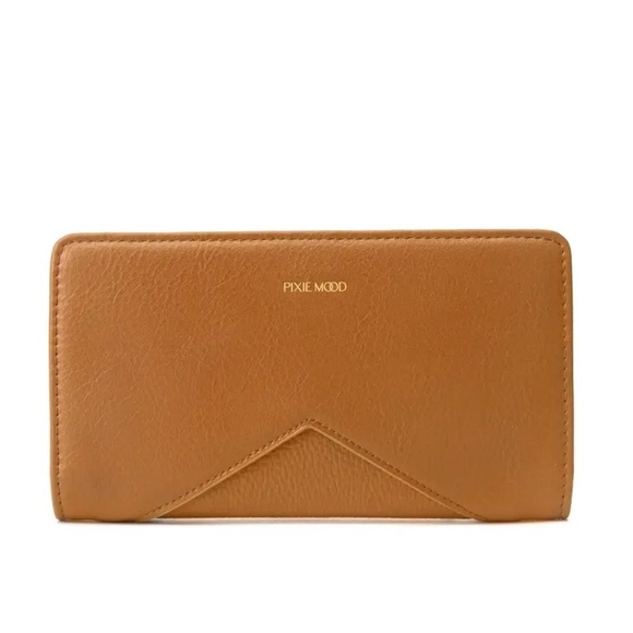 PIXIE MOOD – Sophie recycled vegan wallet | Mustard tan pebbled * - Picture 1 of 4